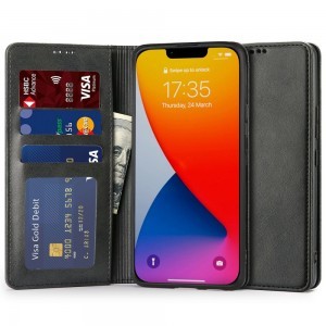 iPhone 14 Tech-Protect Wallet Magnet fliptok fekete