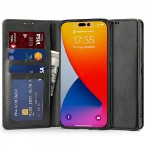 iPhone 14 Pro Max Tech-Protect Wallet Magnet fliptok fekete