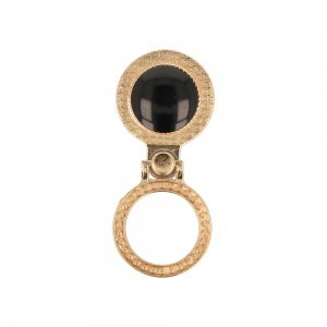 Ring Brilliant hátlapi gyűrű fekete/arany