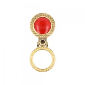Ring Brilliant hátlapi gyűrű piros/arany