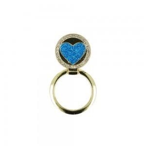 Ring Heart hátlapi gyűrű arany/kék
