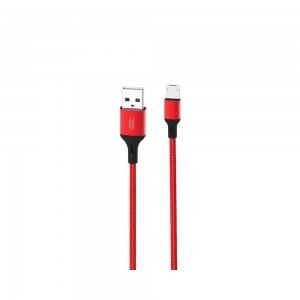 XO NB143 USB - microUSB kábel 1 m 2,4A piros