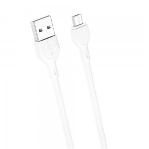 XO NB200 USB - micro USB kábel 2 m 2.1 A fehér