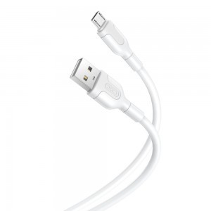 XO NB212 USB - microUSB kábel 1 m 2,1 A fehér