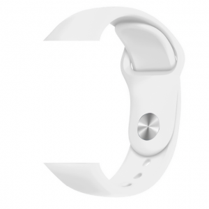 Apple Watch 4/5/6/7/8/SE/Ultra (42/44/45/49mm) szilikon óraszíj fehér színű Alphajack