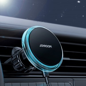 Joyroom autós tartó Qi vezeték nélküli indukciós töltéssel 15 W (MagSafe kompatibilis) szellőzőrácshoz ezüst (JR-ZS291)-24