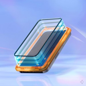 iPhone 15 Spigen Alm Glass FC 2x üvegfólia fekete (AGL06906)