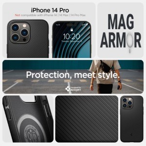 iPhone 14 Pro Spigen Mag Armor MagSafe tok matt fekete (ACS04989)