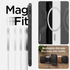 iPhone 14 Spigen Rugged Armor Mag MagSafe tok matt fekete (ACS05036)