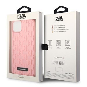 iPhone 14 Plus Karl Lagerfeld 3D Monogram tok rózsaszín (KLHCP14MRUPKLPP)