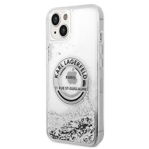 iPhone 14 Plus Karl Lagerfeld Liquid Glitter RSG tok ezüst (KLHCP14MLCRSGRS)