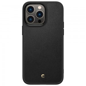 iPhone 14 Pro Spigen Cyrill Kajuk MagSafe-kompatibilis bőrtok fekete (ACS05026)