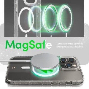 iPhone 14 Pro Spigen Cyrill Shine MagSafe-kompatibilis Glitter Clear tok és 2db üvegfólia (ACS05020)