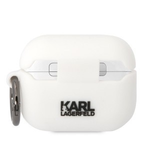 Airpods Pro 1/2 Karl Lagerfeld Karl és Choupette szilikon tok fehér (KLACAPSILKCW)