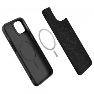 iPhone 14 Plus Spigen Cyrill Kajuk MagSafe-kompatibilis bőrtok fekete (ACS04946)