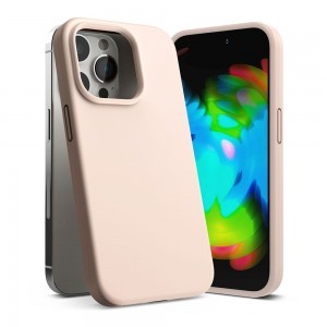 iPhone 14 Pro Max Ringke szilikon tok rózsaszín homok