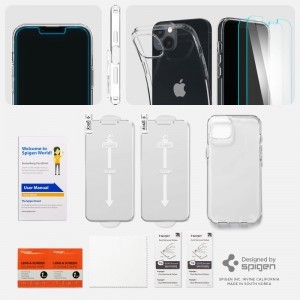 iPhone 14 Spigen Crystal Pack tok + üvegfólia Crystal Clear