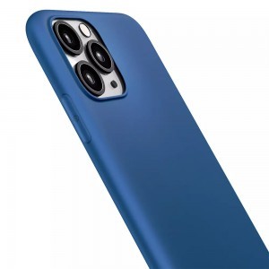 iPhone 14 3MK matt szilikon tok kék