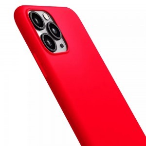 iPhone 14 3MK matt szilikon tok piros