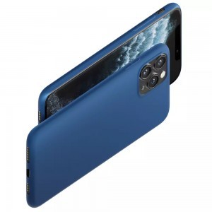 iPhone 14 Pro 3MK matt szilikon tok kék