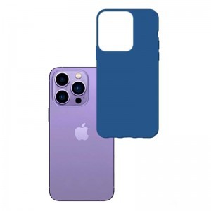 iPhone 14 Pro 3MK matt szilikon tok kék