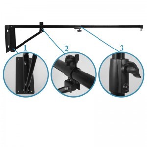 Fali Boom kar stúdióvaku és rendszervaku rögzítéshez 90-160cm, 1/4'' és 3/8'' spigot adapterrel (KWM5)-3