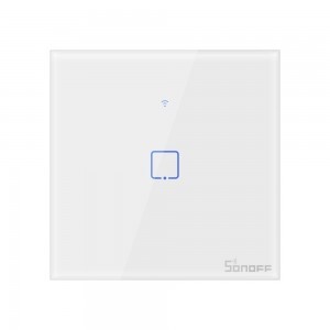 Sonoff érintős villanykapcsoló WiFi + RF 433 T1 EU TX (1 csatornás) (IM190314012)