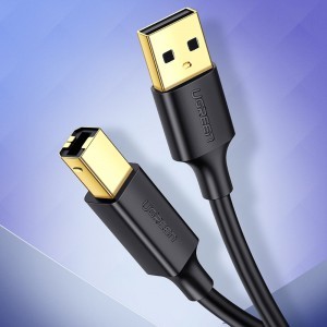 Ugreen US135 USB Type B nyomtatókábel - USB 2.0 480 Mbps 2m fekete-7