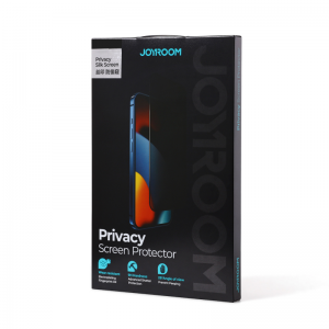iPhone 14 Pro/15 Joyroom Knight 2,5D Anti-Spy KIjelzővédő üvegfólia fekete kerettel (JR-P02)
