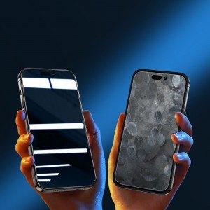iPhone 14 Pro/15 Joyroom Knight 2,5D Anti-Spy KIjelzővédő üvegfólia fekete kerettel (JR-P02)