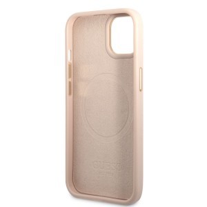 iPhone 14 Guess PU 4G MagSafe kompatibilis tok rózsaszín (GUHMP14SU4GPRP)