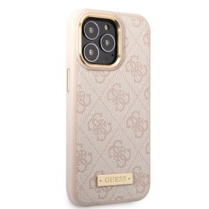 iPhone 14 Pro Guess PU 4G MagSafe kompatibilis tok rózsaszín (GUHMP14LU4GPRP)