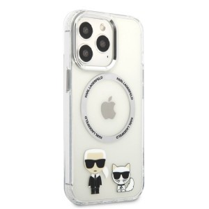 iPhone 13 Pro Karl Lagerfeld Karl és Choupette MagSafe kompatibilis tok átlátszó (KLHMP13LHKCT)