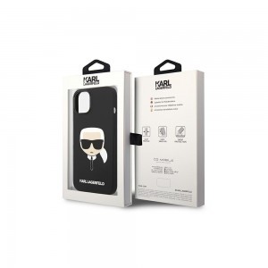 iPhone 14 Plus Karl Lagerfeld Karl`s Head szilikon tok fekete (KLHCP14MSLKHBK)
