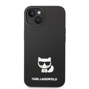 iPhone 14 Plus Karl Lagerfeld Choupette szilikon tok fekete (KLHCP14MSLCTBK)