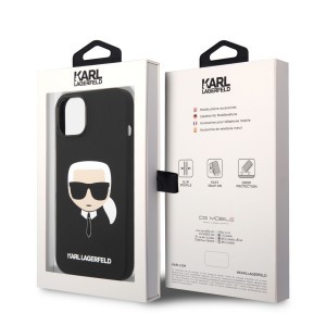 iPhone 14 Plus Karl Lagerfeld Karl Head MagSafe szilikon tok fekete (KLHMP14MSLKHBK)