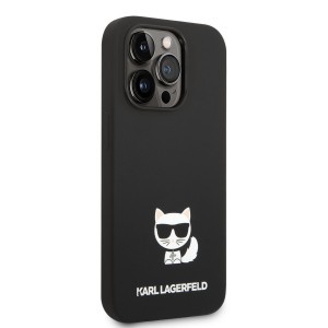 iPhone 14 Pro Max Karl Lagerfeld Choupette szilikon tok fekete (KLHCP14XSLCTBK)