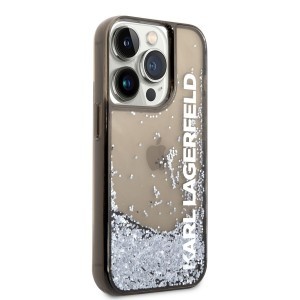 iPhone 14 Pro Max Karl Lagerfeld Translucent Liquid Glitter tok fekete (KLHCP14XLCKVK)