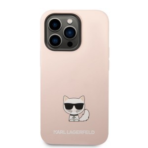 iPhone 14 Pro Karl Lagerfeld Choupette szilikon tok rózsaszín (KLHCP14LSLCTPI)
