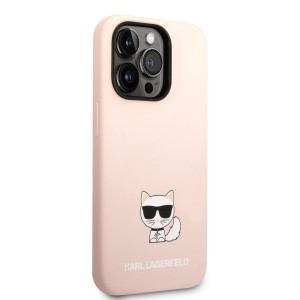 iPhone 14 Pro Max Karl Lagerfeld Choupette szilikon tok rózsaszín (KLHCP14XSLCTPI)