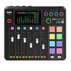 RODE RODECaster Pro II négy mikrofoncsatornás audio produkciós keverő és rögzítő USB, Bluetooth, Ethernet és WiFi csatlakozásokkal-14