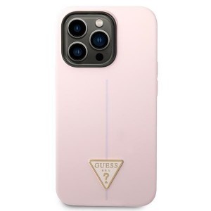 iPhone 14 Pro Max Guess Szilikon Triangle tok lila (GUHCP14XSLTGU)