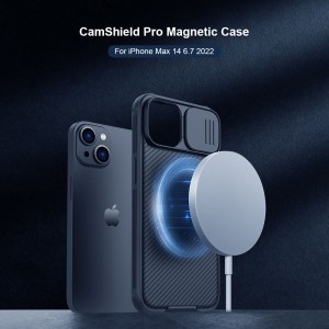 iPhone 14 Nillkin CamShield Pro Magsafe kompatibilis tok fekete