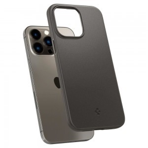 iPhone 14 Pro Spigen Thin Fit ultravékony tok Gunmetal szürke (ACS04782)
