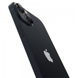 iPhone 14/14 Plus/15/15 Plus Spigen Optik.TR 2x kameralencsevédő 9H üveg fekete keretes (AGL05213)