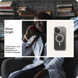 iPhone 14 Pro Max Spigen Cyrill Shine MagSafe-kompatibilis Glitter Clear tok és 2db üvegfólia (ACS04875)