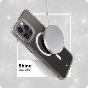 iPhone 14 Pro Max Spigen Cyrill Shine MagSafe-kompatibilis Glitter Clear tok és 2db üvegfólia (ACS04875)