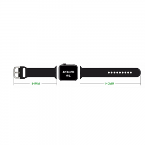 Apple Watch 4/5/6/7/8/SE/Ultra (42/44/45/49mm) szilikon csatos óraszíj éjkék Alphajack