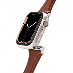 Apple Watch 4/5/6/7/8/SE (40/41 mm) Spigen Cyrill Kajuk óraszíj mogyoróbarna