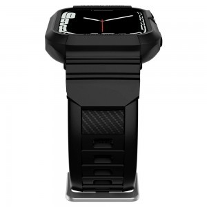 Apple Watch 4 / 5 / 6 / 7 / 8 / SE (40 / 41 mm) Spigen Rugged Armor Pro szíj és tok fekete